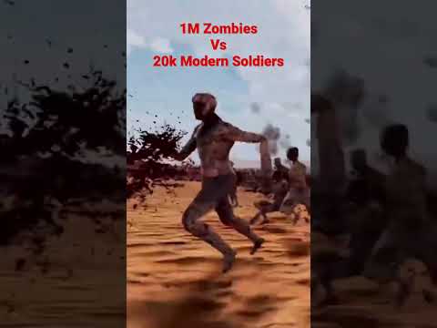 1 Million Zombies vs 20k Modern Soldiers | UEBS 2 #shorts