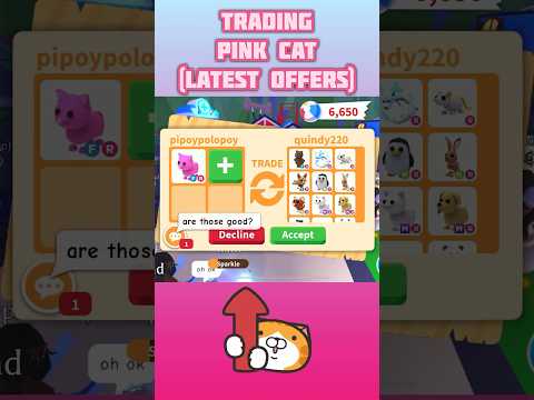 What People Trade For PINK CAT in Adopt me #shorts #adoptme