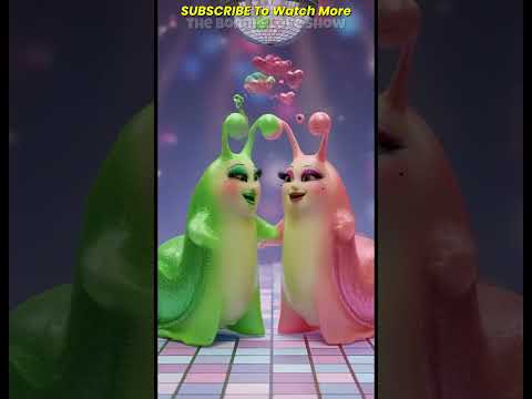 Disco Slugs Are Stealing the Show! 🪩🐌#funny #viral #kids #dance