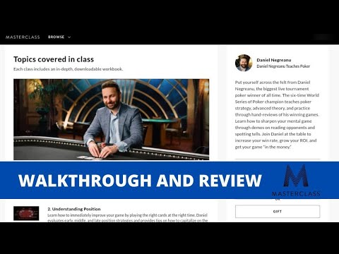 Daniel Negreanu MasterClass Review and Walkthrough