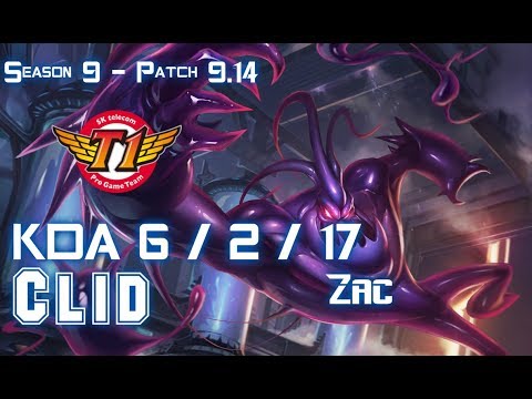 SKT T1 Clid ZAC vs REK'SAI Jungle - Patch 9.14 KR Ranked