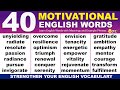 Learn 40 Motivational English Words with Meaning + Sentences | How to Improve Vocabulary in English
