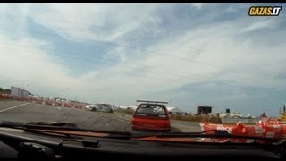 preview picture of video 'Airidas Šiaurys close race with Honda CRX in Palanga 2013, Mini ring race 1'