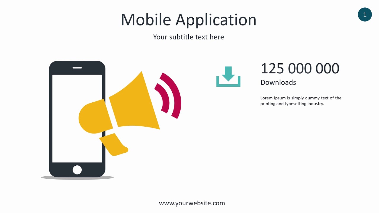 Mobile Application Infographic - Animated PowerPoint Template