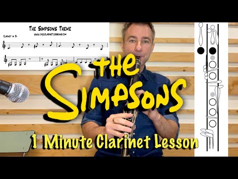 learn to play The Simpsons: clarinet solo: 1 minute free lesson! (for beginners)