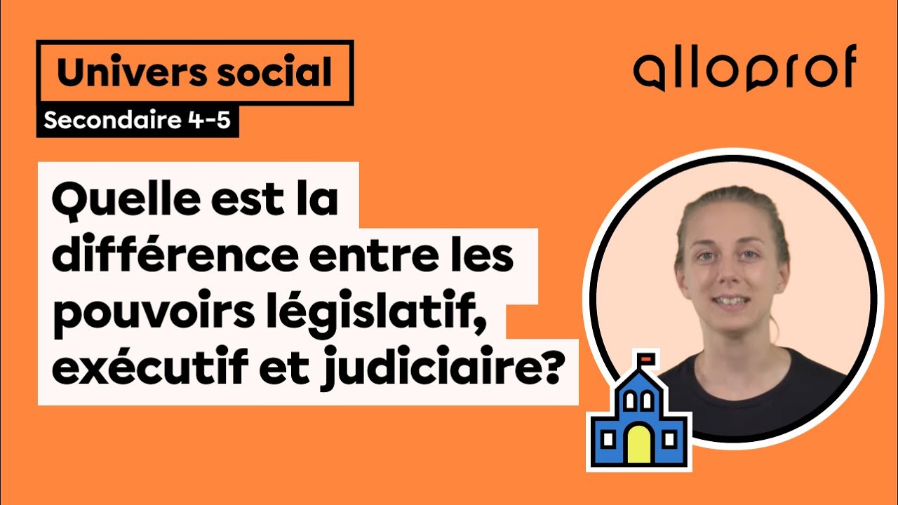 Quelle est la différence entre les pouvoirs législatif, exécutif et judiciaire?