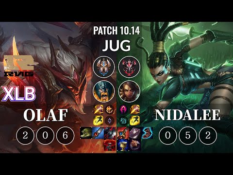 RNG XLB Olaf vs Nidalee Jungle - KR Patch 10.14