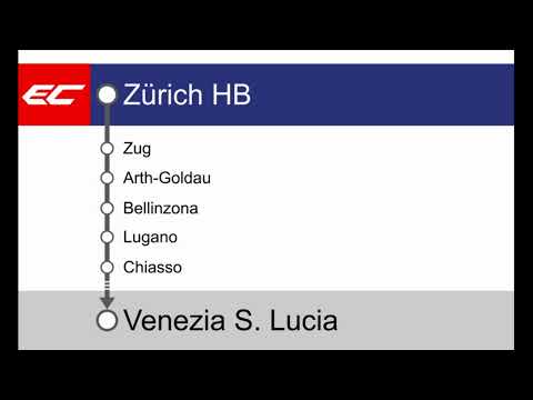 SBB Ansage » EC Begrüssung in Zürich HB nach Venezia S. Lucia (2023) | Astoro | SLBahnen