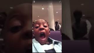 Little boy screaming “it’s loud” in church