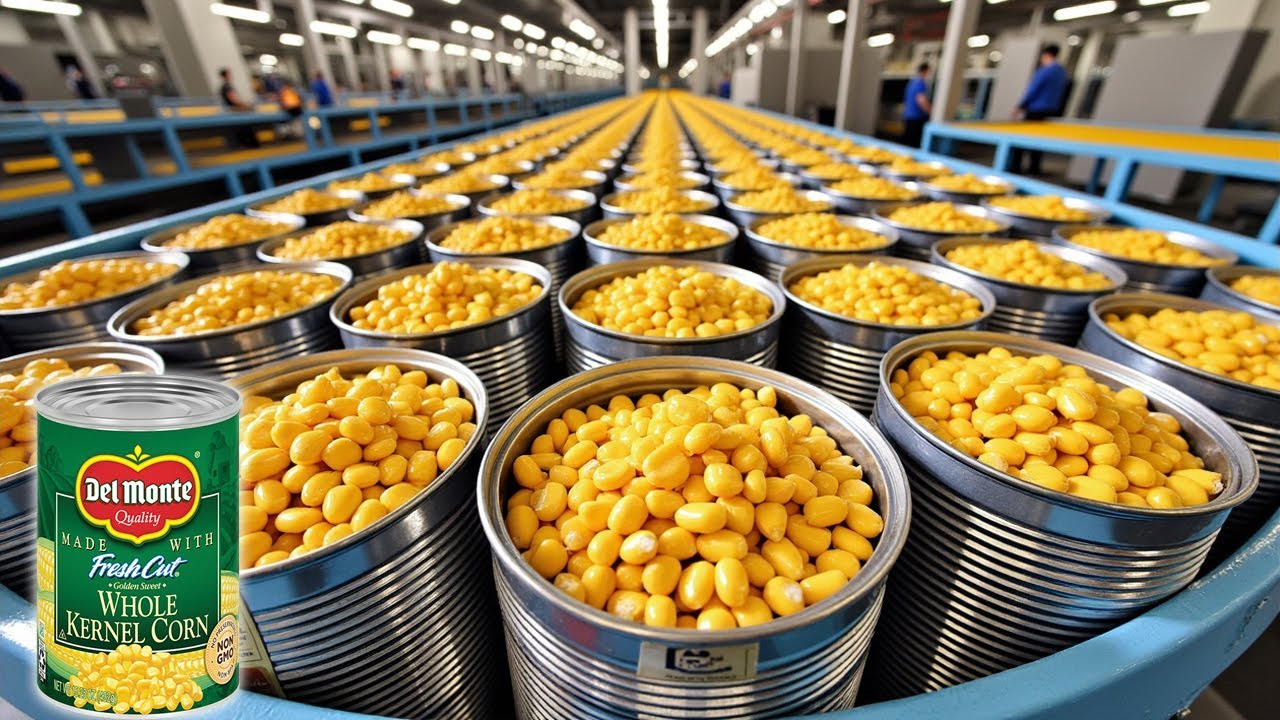 How is Canned Sweet Corn Produced in a Factory?