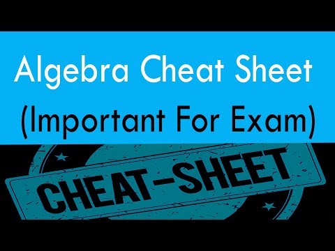 Algebra Cheat Sheet Ofw