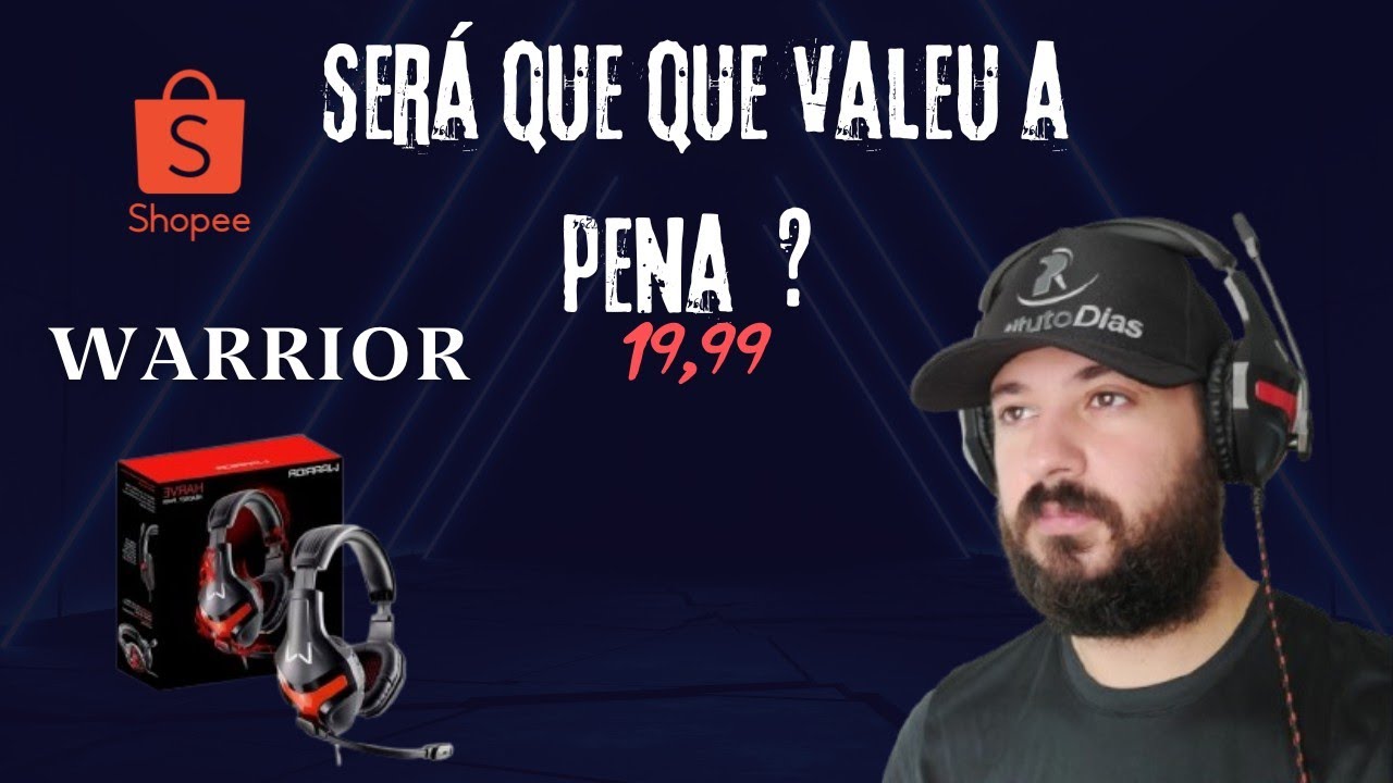 Comprei o headset mais barato da Shopee - Warrior Harve PH101