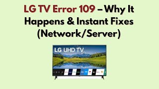 Download lagu LG TV Error 109 – Why It Happens & Instant Fixes (Network/Server) mp3 Download lagu LG TV Error 109 – Why It Happens & Instant Fixes (Network/Server) mp3