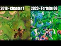 Fortnite OG (2023 on PS5) vs. Fortnite Chapter 1 (2018 on PS4)
