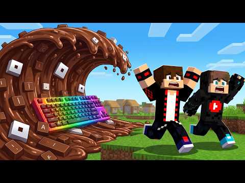 ماين كرافت : الهروب من تسونـامي ماب الكيبورد الخطير !!؟ 🔥😱
