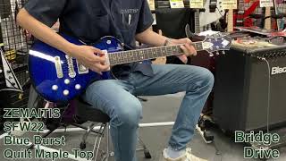 Video thumbnail for 【試奏動画】ZEMAITIS SFW22 BLB Blue Burst Quilt Maple Top by 御茶ノ水楽器センター