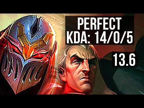 ZED vs SWAIN (MID) | 14/0/5, Legendary, 1.0M mastery | KR Diamond | 13.6