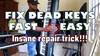 How to Fix a Yamaha Keyboard - Easy (Keys Not Working) - Amazing Trick!!!