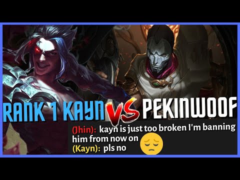 RANK 1 KAYN TAKES DOWN PEKINWOOF (HE PROMISED TO BAN KAYN EVERY GAME AFTER THIS!)