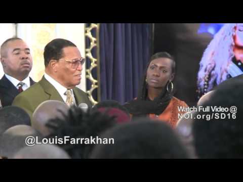 Min  Farrakhan at Mosque with Sis  Margaret