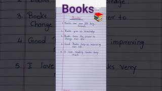 Books/ 5 lines on Book in English/ Few lines on Books #shorts #ytshorts #5linesessay #books#english 
