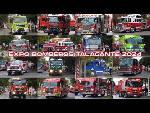 UNIDADES DE BOMBEROS RETIRANDOSE DESDE "EXPO CARROS 2024 TALAGANTE"