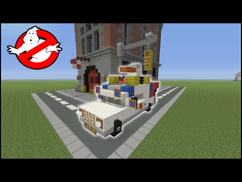 Minecraft Tutorial: How To Make Ecto-1 (Ghost Busters)