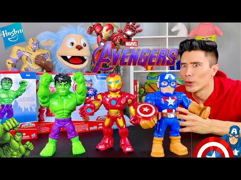 Unbox Marvel Avengers Super Hero Mega Mighties | Iron Man Captain America Hulk Hasbro Playskool Toys