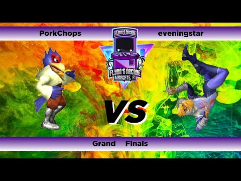 Flynn's Arcade 053 Grand Finals - PorkChops (Falco) Vs eveningstar (Sheik) SSBM Melee Tournament