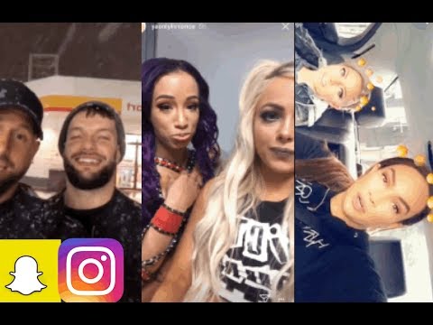 WWE Snapchat/Instagram ft Sasha Banks, Finn Balor, Alexa Bliss, Liv Morgan, Nia Jax, Paige n MORE