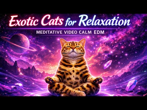 Exotic Cats for Relaxation | Meditative Video Calm EDM #cats #meditationmusic