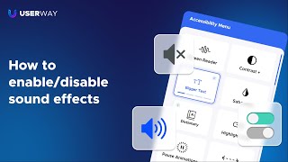 How to enable/disable UserWay sound effects