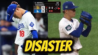 Yoshinobu Yamamoto Allows 5 Runs In ONE Inning + PULLED After DISASTER MLB Start! Mookie 4-Hits! MLB