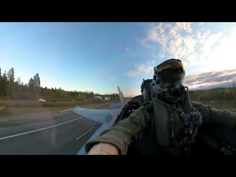 F/A-18 Hornet - Cockpit View - Road Start - Finnland - Joutsassa - Baana 22 - 2022 10 11