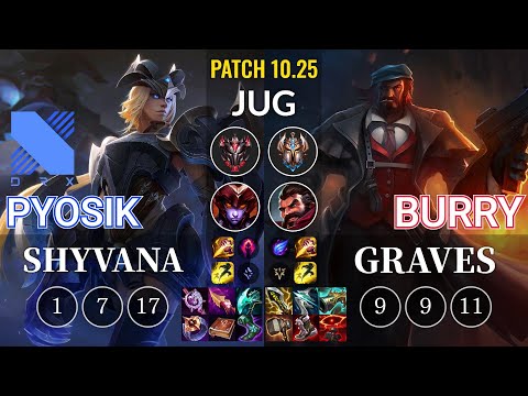 DRX Pyosik Shyvana vs Burry Graves Jungle - KR Patch 10.25
