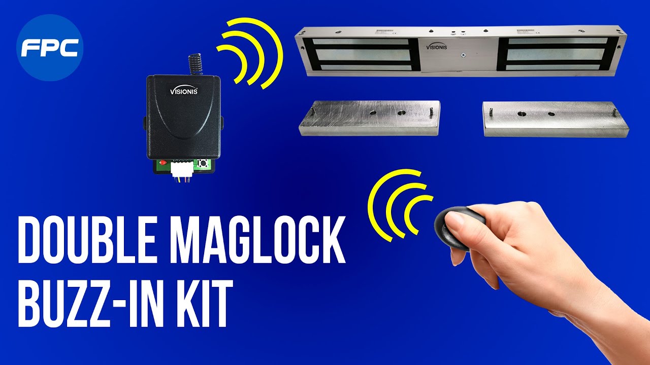 Double Door Magnetic Lock for Access Control with Wireless Receiver and Remotes