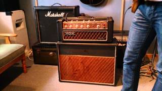Video thumbnail for VOX Conqueror guitar amplifier with VOX cabinet w Hagström speakers by Björn Gröhn