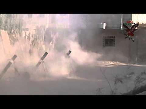 استهداف لواء مغاوير الغوطة بقذائف الهاون مواقع قوات النظام قرب ثكنة كمال مشارقة في مدينة دمشق