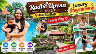 Radhe Upvan Resort Ahmedabad 😍 | Luxury Family Staycation | Swimming Pool, Food 