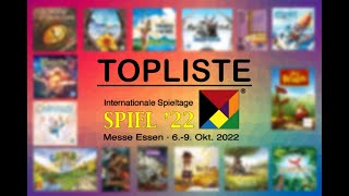 TOPLISTE - Spielemesse Essen 2022 - Brettspiele