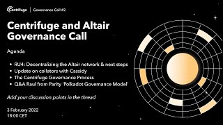 Centrifuge and Altair Governance Call 2<br/>February 4, 2022 (01:08:50) Centrifuge and Altair Governance Call 2<br/>February 4, 2022 (01:08:50)