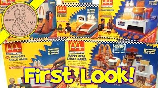 McDonald's Food Maker Toys Intro - Happy Meal Snack Maker, McNugget, Frozen Fruit, Cookie, Pie