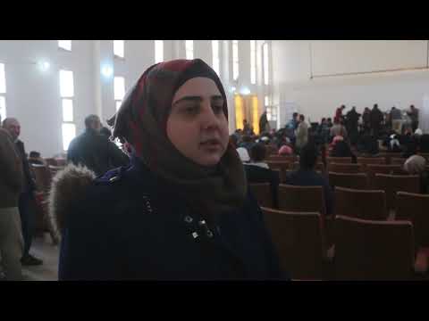 حفل تخريج المتدربين ضمن مشروع "تعزيز فرص العمل عن طريق التدريب المهني" في دارة عزة في ريف حلب