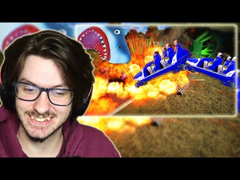 Daxellz Reacts to Lets Game It Out This Theme Park is 100% Pure Havoc - Planet Coaster