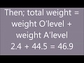 HOW TO CALCULATE THE WEIGHT POINTS FOR UNIVERSITY PROGRAMS