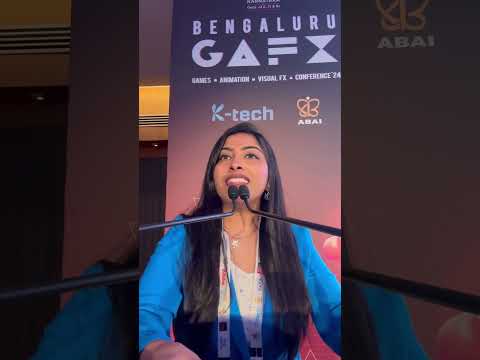 MC Raina Dsouza hosting GAFX Conference Stage Hosting - tech event in Bengaluru