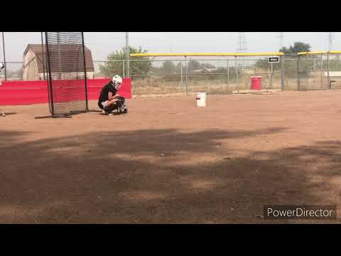 Catching one of my high school pitcher Meika Lauppe 09-14-2020