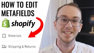 How To Edit Metafields on Product Page on Shopify