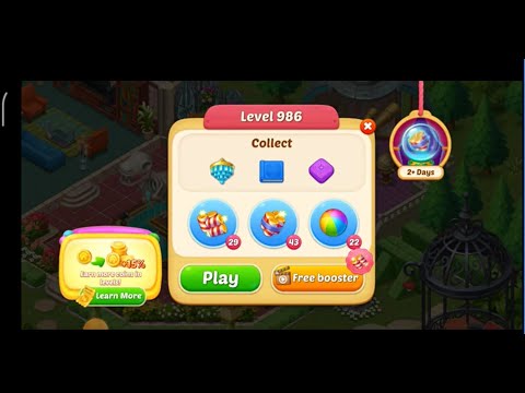 Matchington Mansion Level 986 - My No Booster Level / iOS/ Android