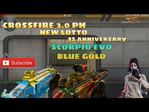 CROSSFIRE 3.0 PH NEW SCORPION EVO3A1-BLUE GOLD  | NEW12TH ANNIVERSARY LOTTO